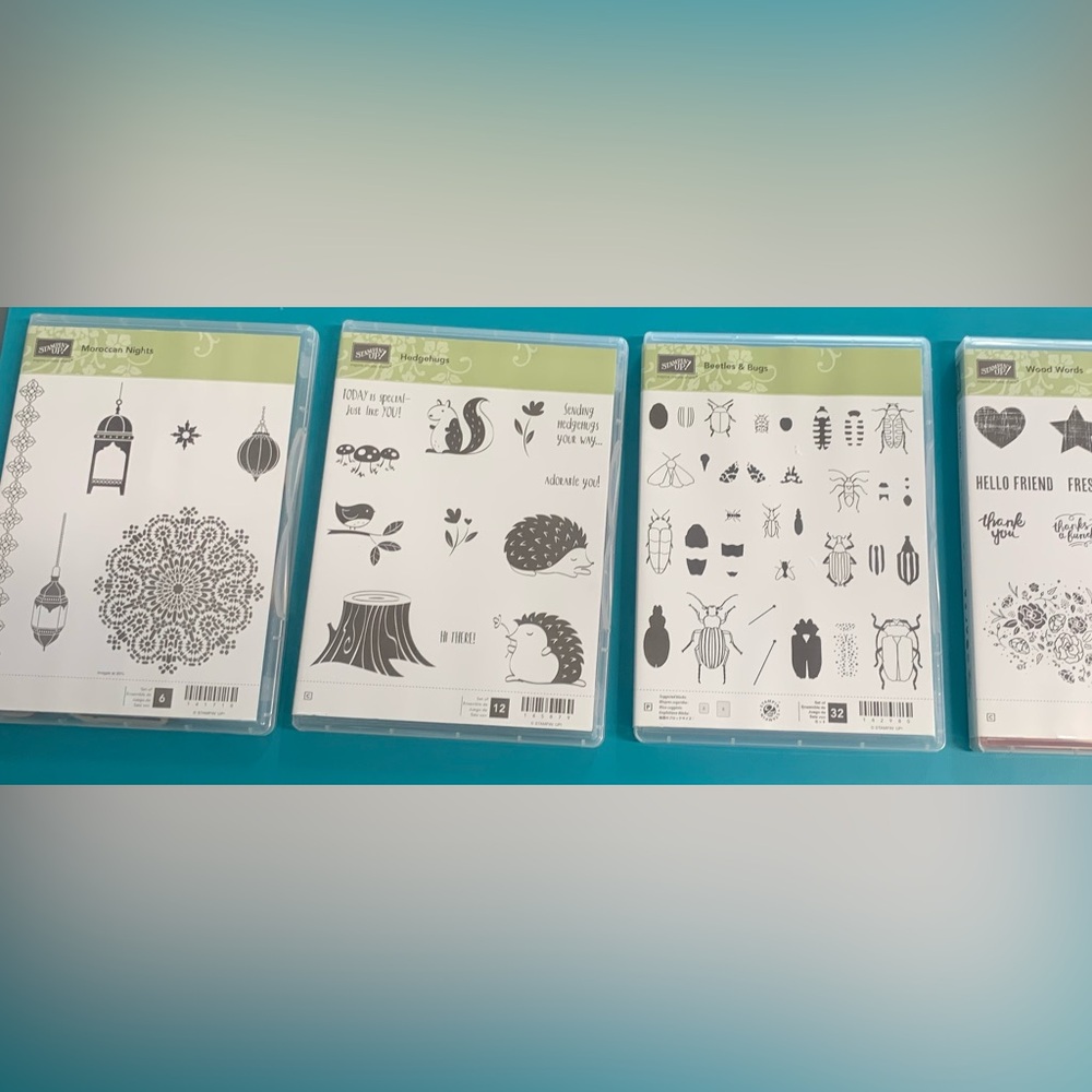 Stampin' Up WOOD lot of 4